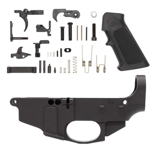 AR9 80% Lower and Mil-Spec AR15 Lower Parts Kit (w/ Hammer and Trigger) | Polymer80