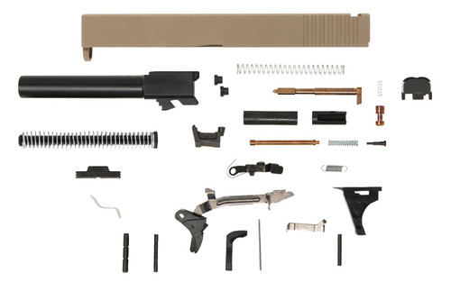 Glock® 17 Compatible Pistol Build Kit w/ FDE Rear Serrated Slide | Polymer80 — image 2