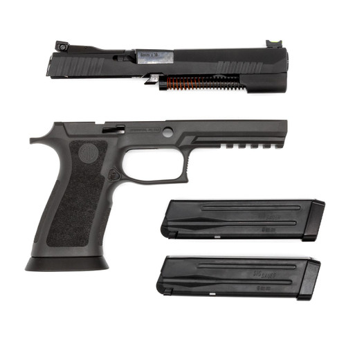 SIG SAUER P320 XFIVE TXG Caliber X-Change Kit – 9mm, Fiber Optic Front w/ R2 Adjustable Rear, (2) 17 Round Magazines | Polymer80